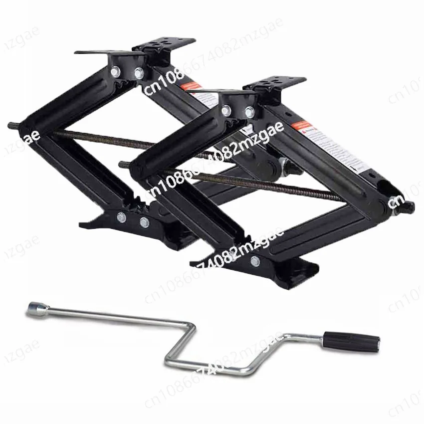 

2pcs 5000lb RV Camper Scissor Leveling Jacks Trailer Stabilizer with 1 Handle corner steady Trailer Parts Caravan Accessories