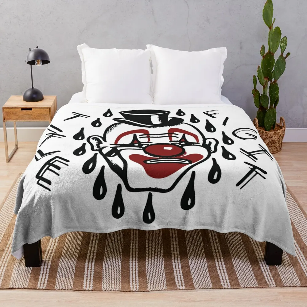 Title Fight Clown Throw Blanket Decorative Sofas Luxury St Decorative Throw Hairy Blankets