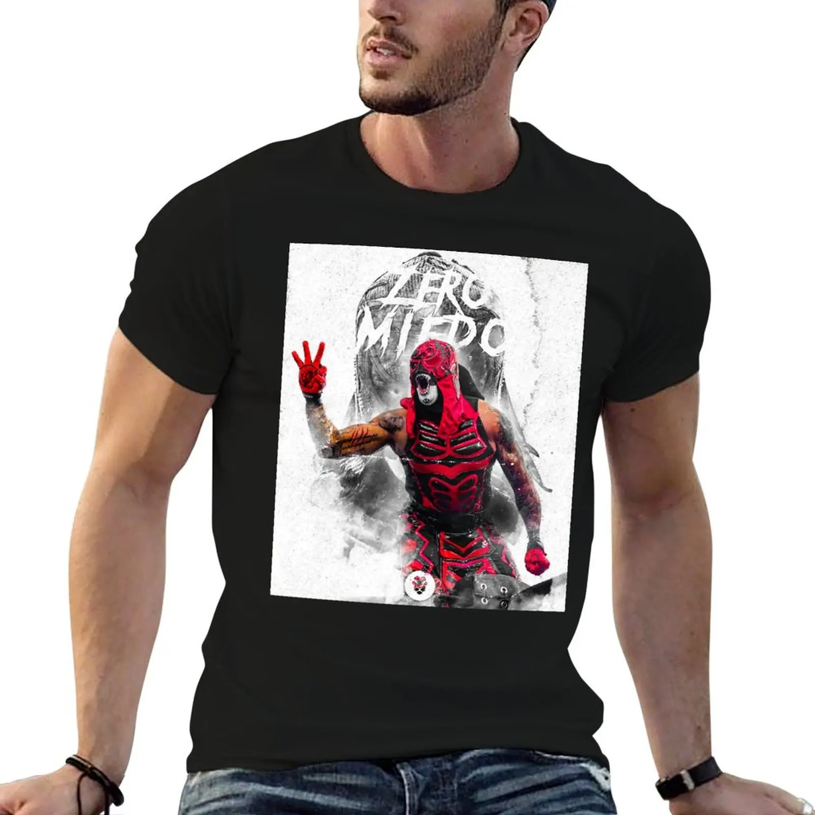 Pentagon jr. - Penta El Zero Miedo (AEW Wrestling Lucha Libre Artwork) T-Shirt Plus Size Gym Sports T-Shirt