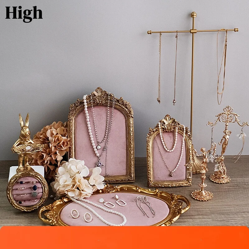 

Pink Vintage Photo Frame Jewelry Display Stand - Necklace, Ring & Earring Holder | Boutique Display & Photography Prop