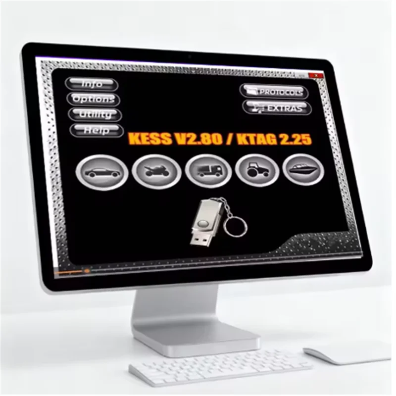 Latest Ktag 2.25 Ksuite 2.80 Software for KESS V2 V5.017-RSA Error Fix EU Online Version Car Truck Bike Tractor Unlock Tool