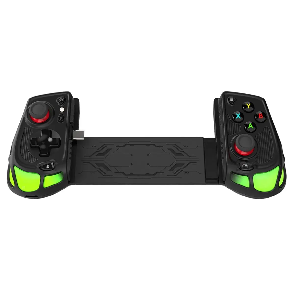 A72U AB05 Type-C RGB Game Controller Wired Bluetooth Stretch Game Controller for Android Ios Phone Turbo Auto-Fire