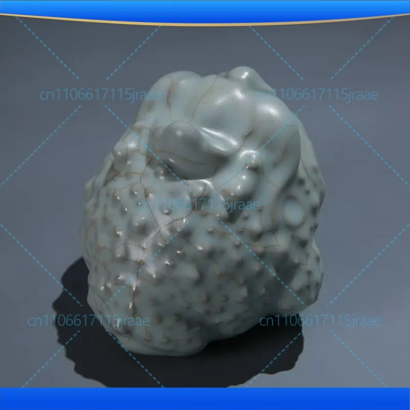 For Tianqing Ru Kiln Golden Toad Tea Pet Ornament Tea Play Lucky Ornament