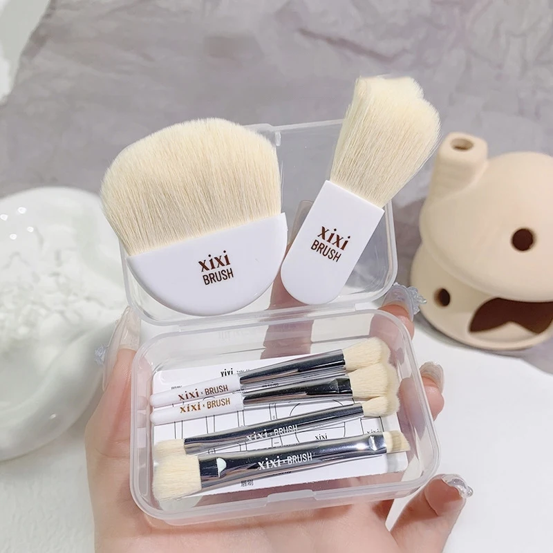 

6Pcs Mini Travel Women Makeup Brushes Set Portable Concealer Brush Beauty Foundation Eye Shadow Tool Eyelash Brush With Box