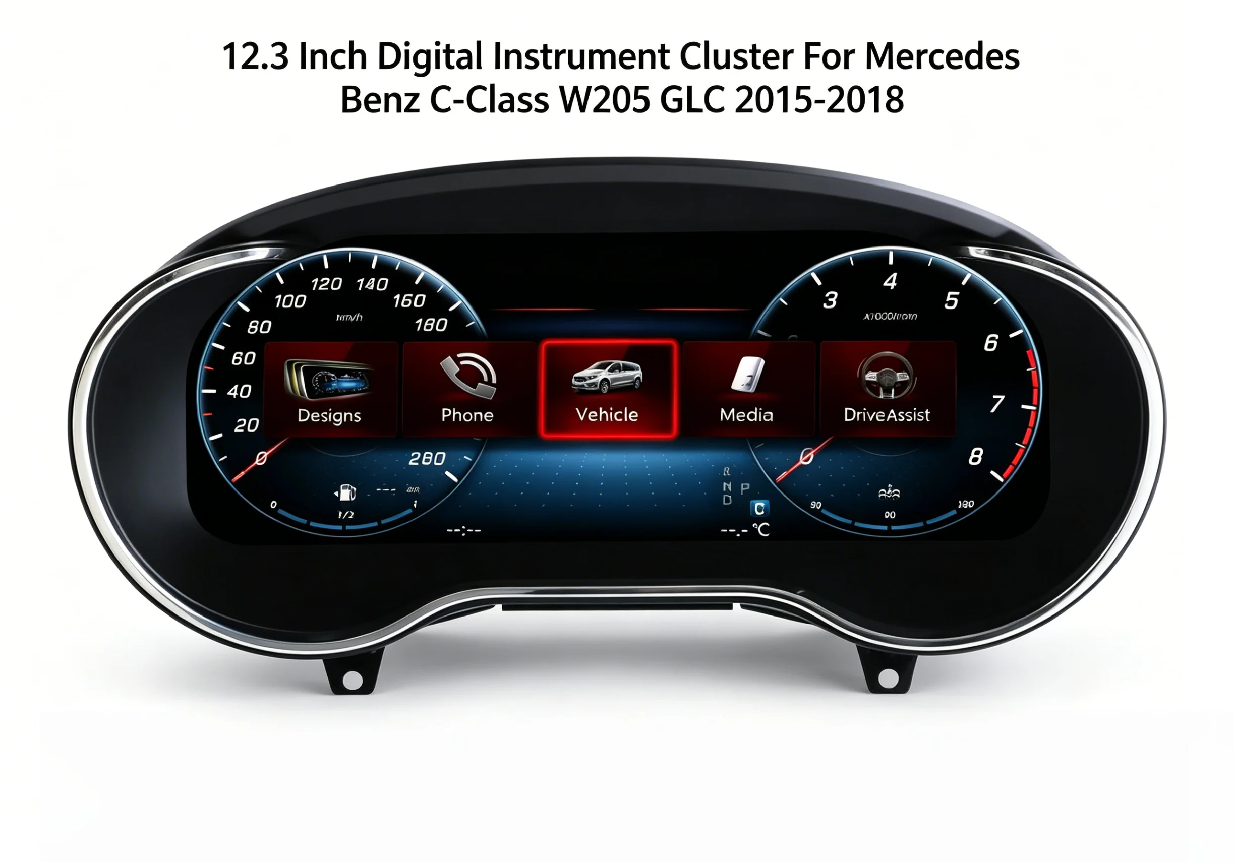 12.3'' Digitaal Dashboard Cluster For Mercedes Benz C GLC ML GL GLE GLS E W205 X253 X166 W212 2012-2019Instrument Paneel Cockpit