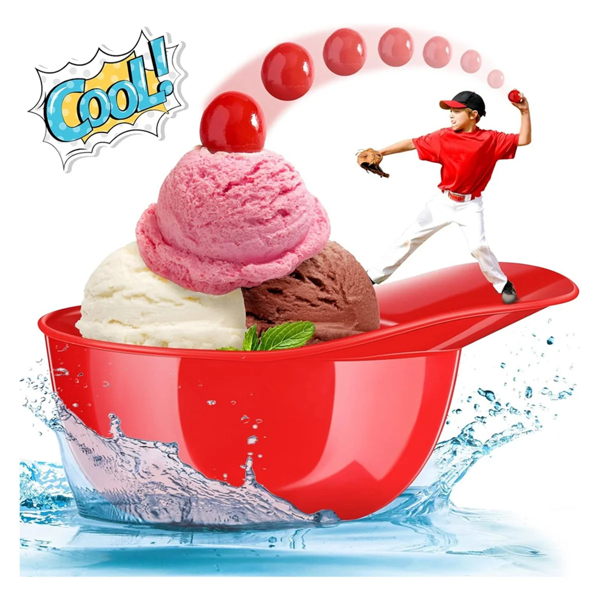 Baseball Helmet Ice Cream Snack Bowl 8 Oz Mini Baseball Cap Bowls Kids Helmet Chip Bowl Ice Cream Sundae Helmets 8 Pack