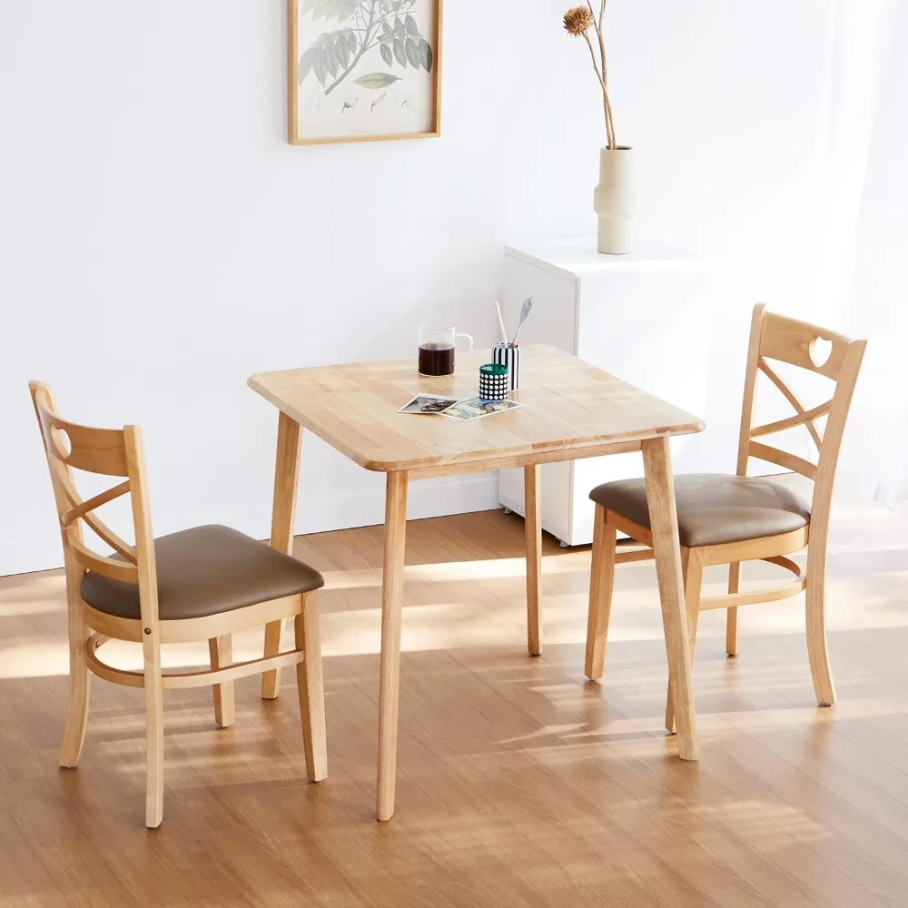 طاولة طعام حديثة من خشب البلوط الطبيعي في منتصف القرن، 27.6 قدم مربع، طاولة مطبخ على طراز ليفينيا كانبيرا