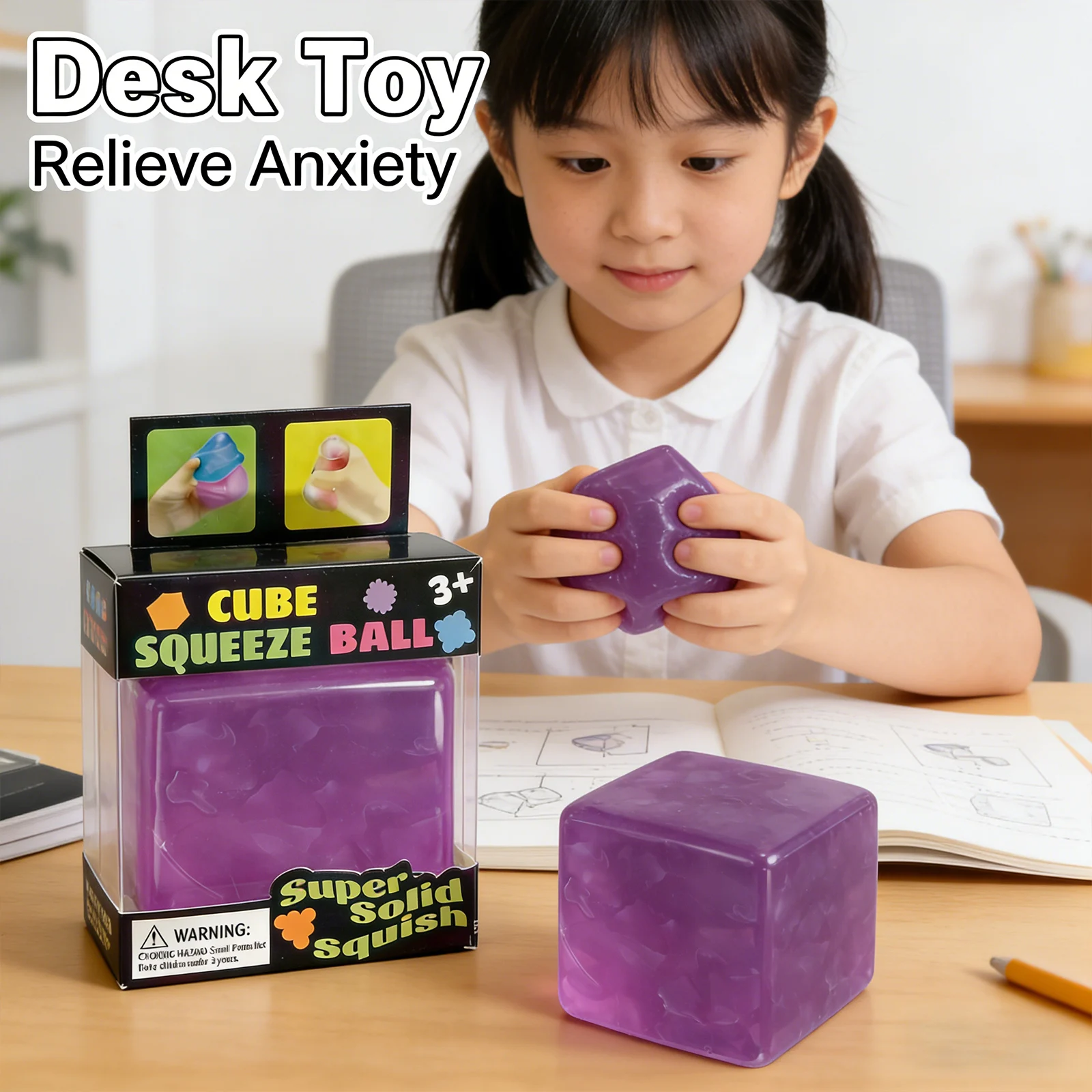 

Mini Ice Cube Stress Relief Toy Relax Body & Mind Relieve Stress Fun Sensory Experiences Fingertip Sensory Toys Cube Stress Ball