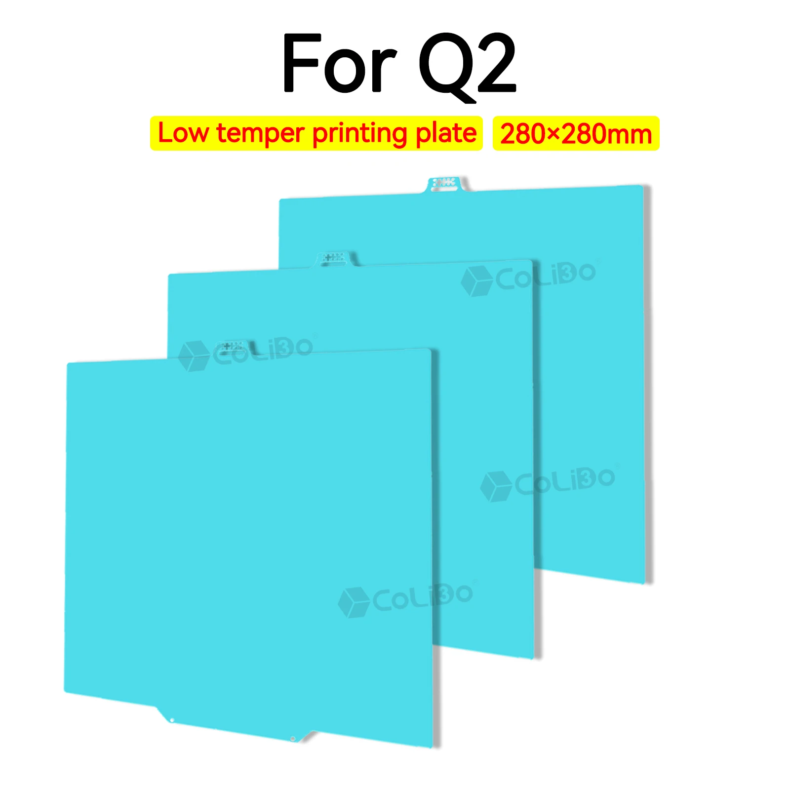 Холодная печатная пластина для QIDI Q2/Q2 Combo 280x280 мм, PLA PETG, с сильной адгезией, двусторонняя печать, для деталей 3D-принтера QIDI.