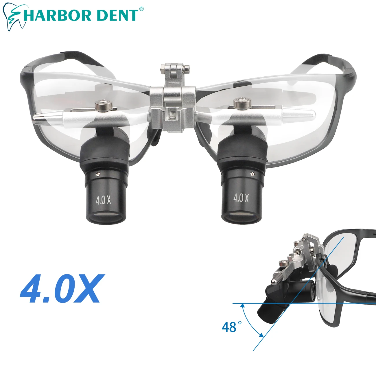 4X Dental Ergo ° Optische Ergo-Lupen für die Mundchirurgie verhindern das Biegen und Senken des Kopfes. Zahnheilkunde-Werkzeug