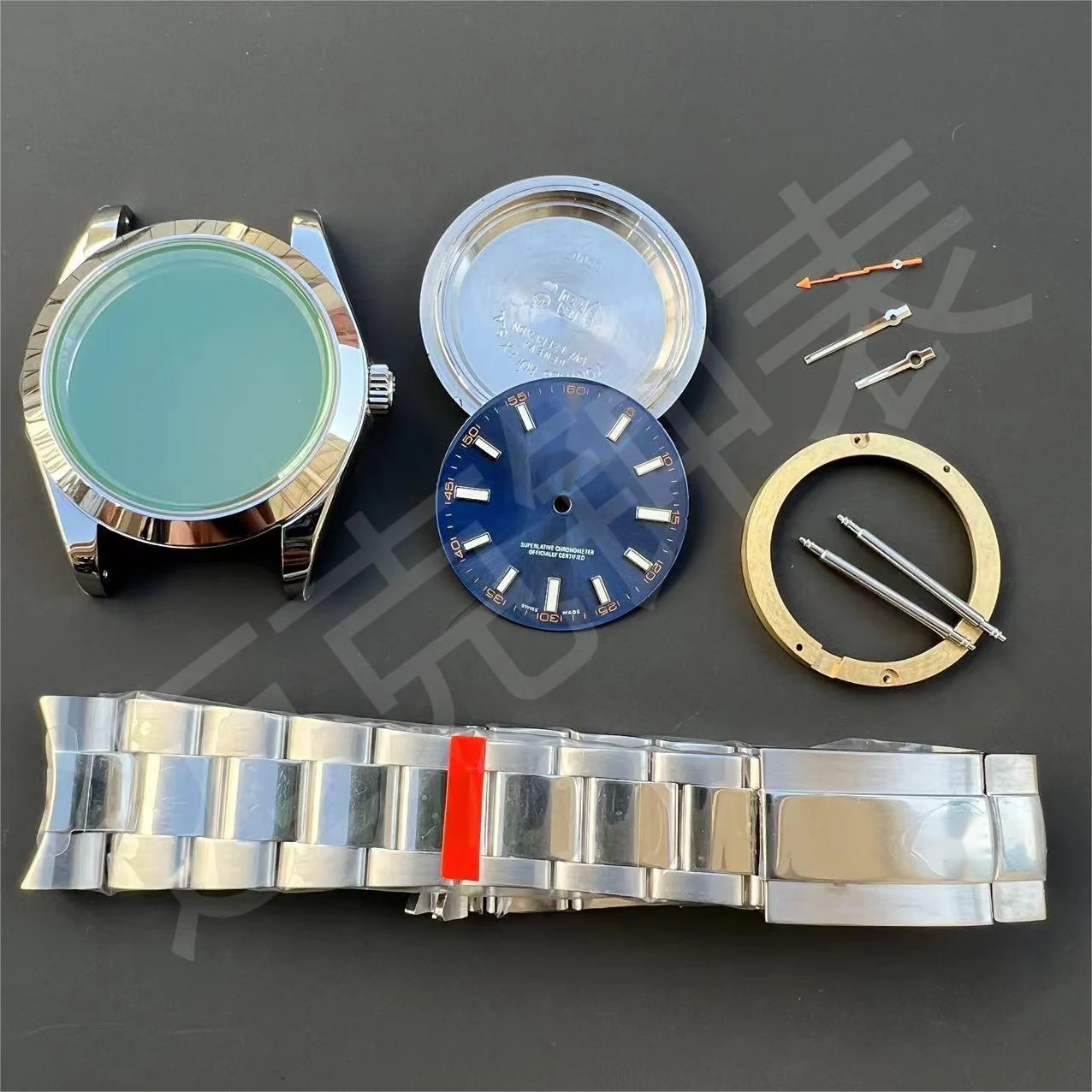 Assembly Watch Mechanical Grid Magnetic Case Accessories 2824 2836 Movement Case All Steel Sapphire