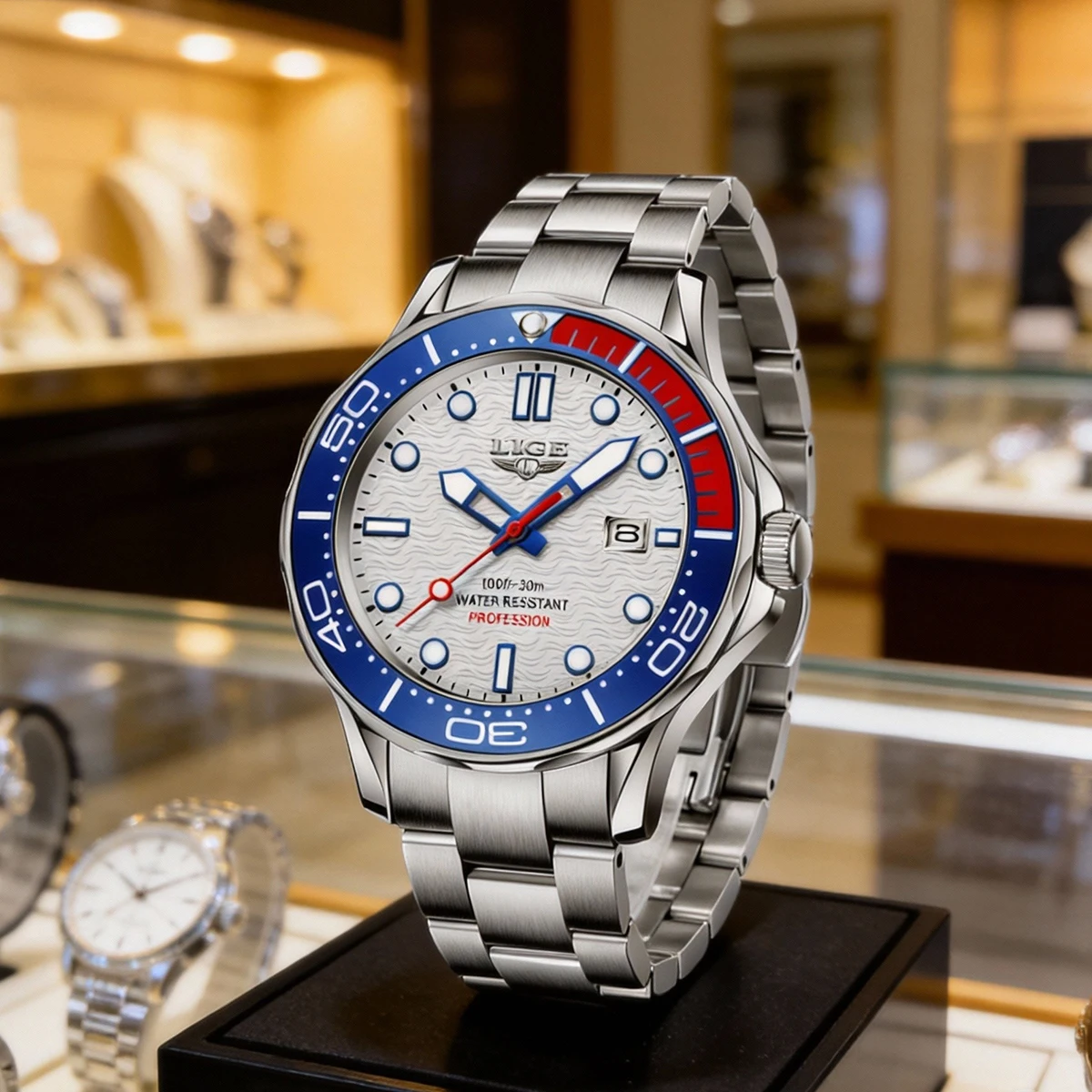 

Мужские наручные часы LIGE, премиум-класса, водонепроницаемые, с подсветкой и указателем даты, из нержавеющей стали, кварцевые.