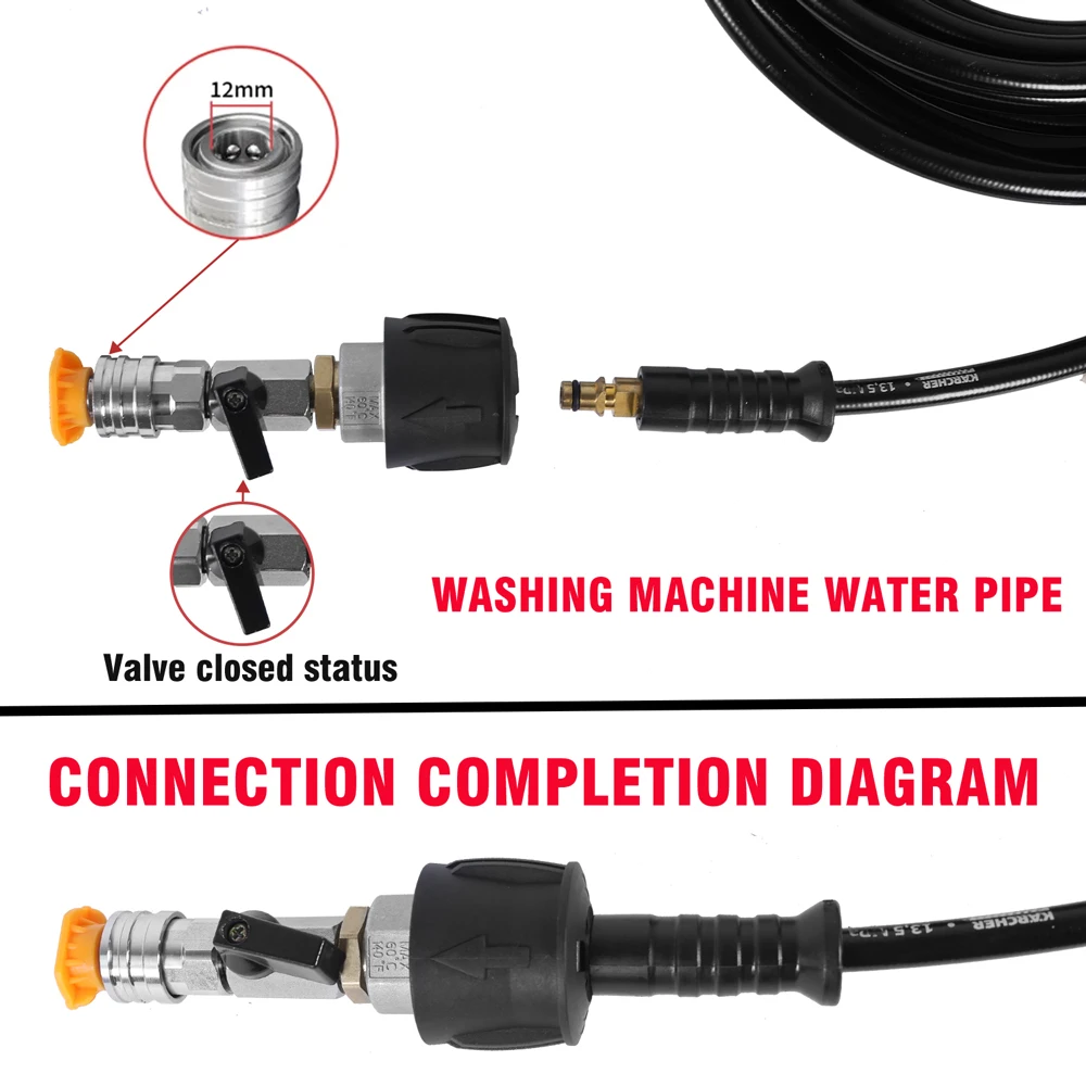 Alta Pressão Washer Bico, pulverizador ajustável com válvula, Quick Plug Ângulo, Controle De Fluxo De Água, Karcher Lavor, 3000P
