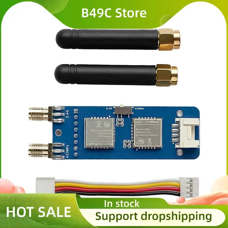 B49C Kompatibel dengan M5stack Stickc Plus dan Firmware Bruce- NRF24 2.4Ghz & CC1101 433Mhz Pasangan Modul 2-In-1