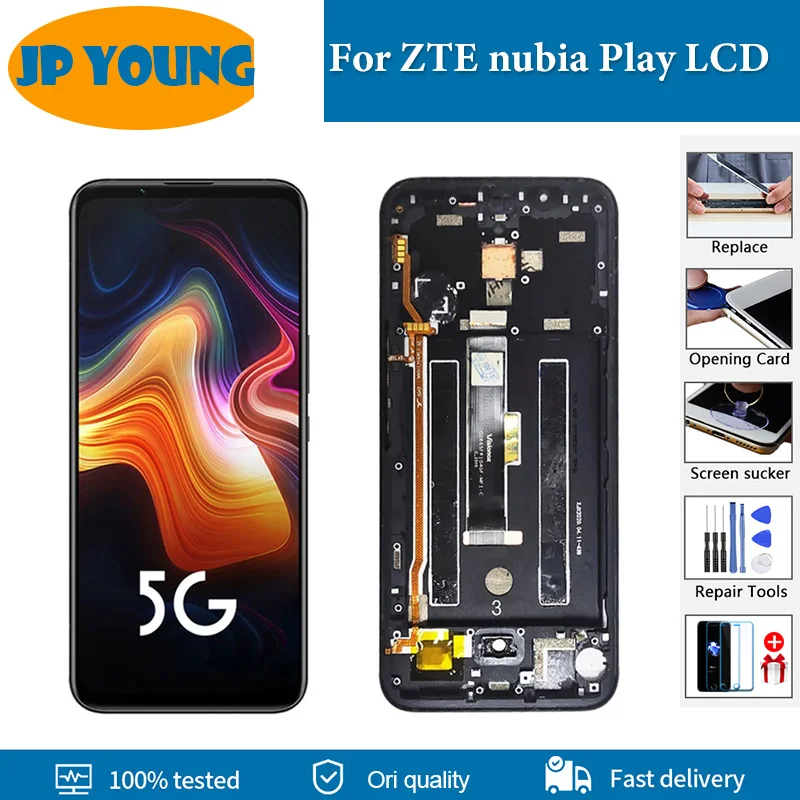 

6.65" Original Amoled For ZTE Nubia Play 5G NX651J LCD Display Touch Screen for nubia Play LCD Digitizer Assembly Repair Parts