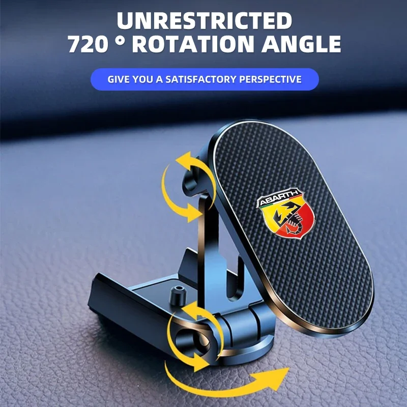 720 Rotatable Magnetic Car Phone Holder For Abarth BMW M Mercedes Benz AMG Audi Sline Mazda Opel Nismo Nissan Mitsubishi Fiat