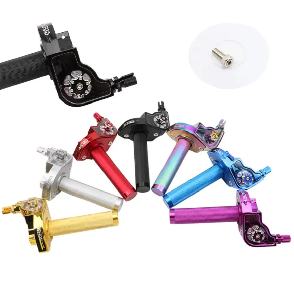 22mm CNC Aluminum Motorcycle Accelerator Handlebar Throttle Twist Grip Twister For Motorcycle Moped Scooter Bike ATV CRF XR KLX