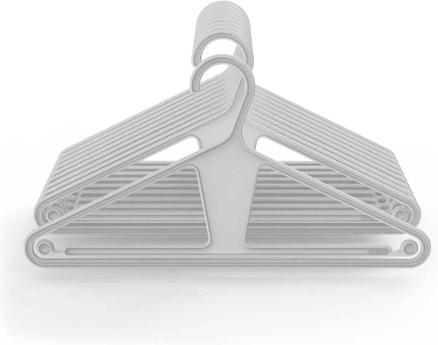 

100% Recycled High-Strength Clothing Hanger, Pants, Shirt, Jacket - Patented (Oatmilk 10-Pack)