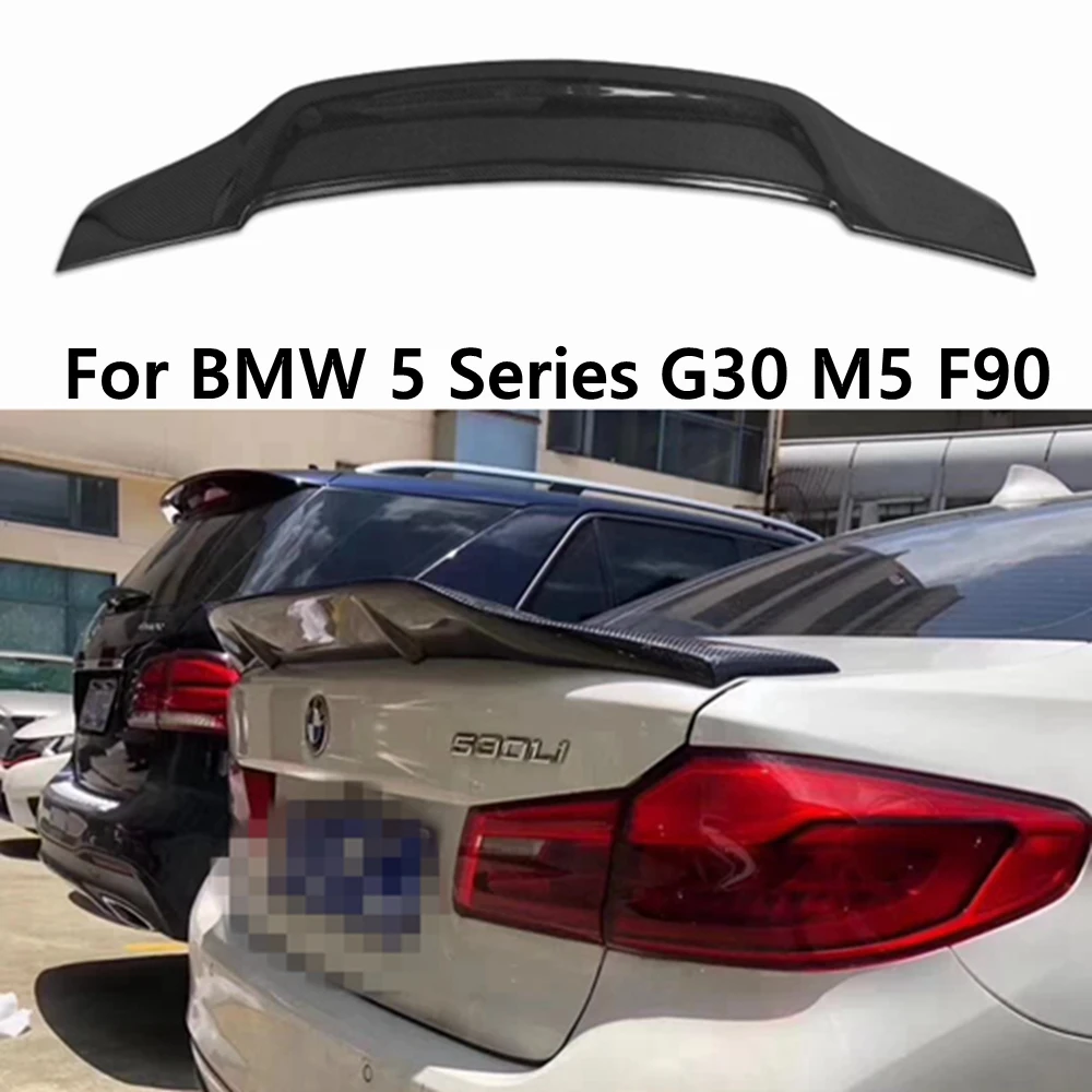 For BMW 5 Series G30 G38&M5 F90 R Style Carbon fiber Rear Spoiler Trunk wing 2016-2023