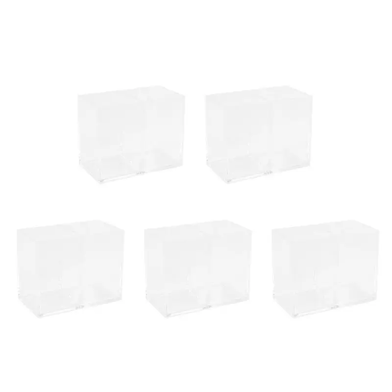 Exquisite-5X Clear Acrylic Makeup Brush Holder Pen Pencil Cup Holder Cosmetic Storage Case Desktop Stationery Organizer