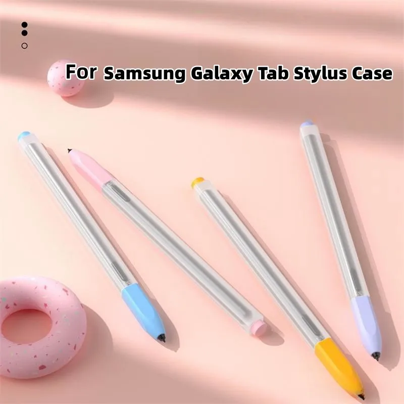 Pencil Case for Samsung Galaxy Tab S6 Lite S7 S8 S9 S10 S11 Ultra Tablet Stylus Protective Cover Silicone Shockproof Transparent