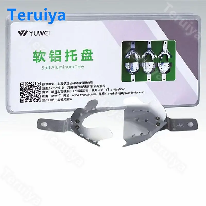 Professional Full Denture Impression Trays - 3-Pack S/M/L Soft Aluminum Dental Supplies for Oral Prosthetics