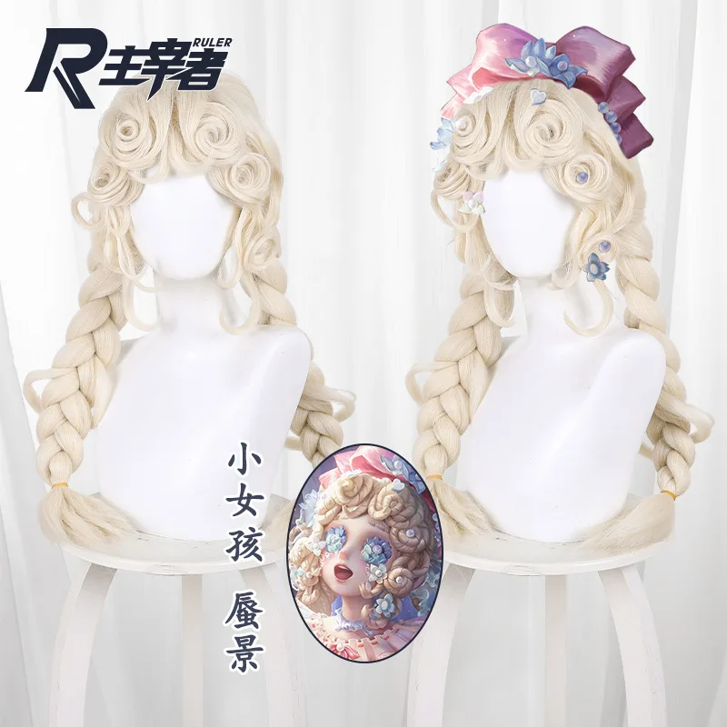 

Парик для косплея Alice DeRoss из игры Identity V, предварительно уложенный, светло-русый, с двойными косами, термостойкий, из синтетических волос, с завитыми челками.