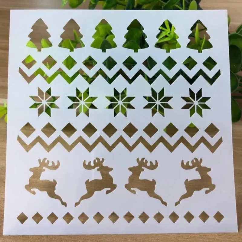 Y08D Giáng Sinh Bánh Cưới stencil Trang Trí Mẫu Quà Tặng Làm Bánh Quà Tặng Người Yêu