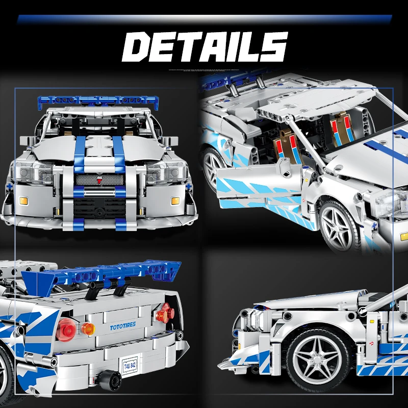 MOC Building Vehicle Model 1:14 Sports Racing Car - Technological, Assembled Toy, Gift for Children and Adults, For Boyfriend view 6