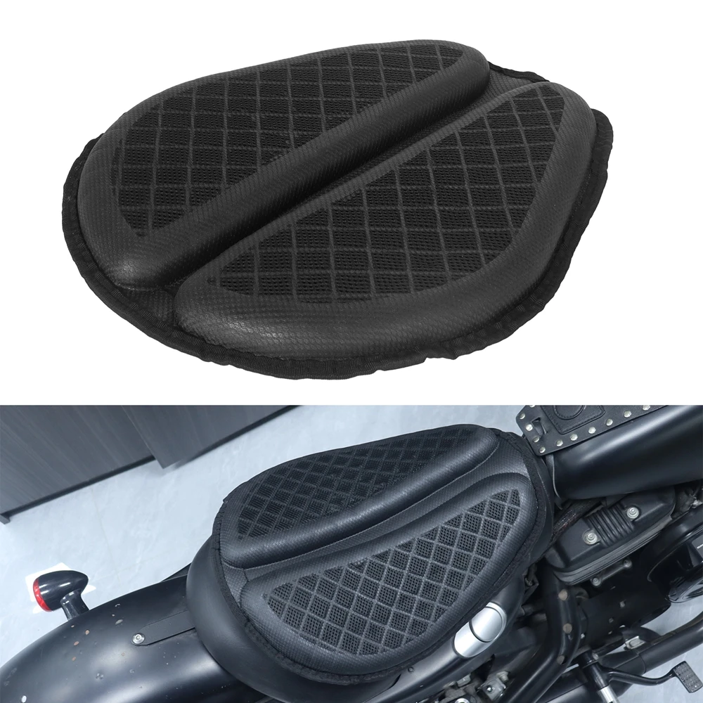 Faltbares Motorrad-Gel-Sitzkissen 3D-Wabenstruktur Stoßdämpfendes Atmungsaktives Motorrad-Gel-Sitzpolster Gelkissen für den Sitz