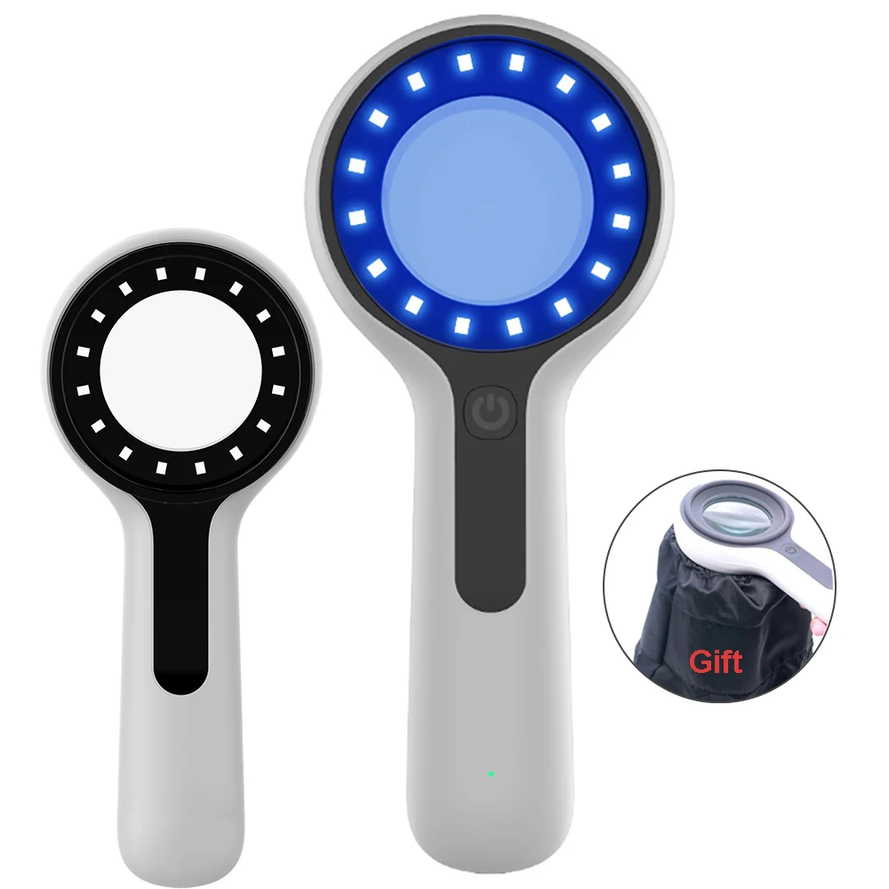 Woods Lamp Skin Analyzer For Skin UV Magnifying For Beauty Facial Testing Wood Lamp Light Skin Analysis Detection Personal Care