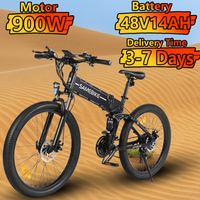 Electric Bicycle LO26-II 900W Motor 48V14AH Hydraulic Disc Brake Electric Bike Outdoor Folding 26-inch Tire Mountain Snow Ebike