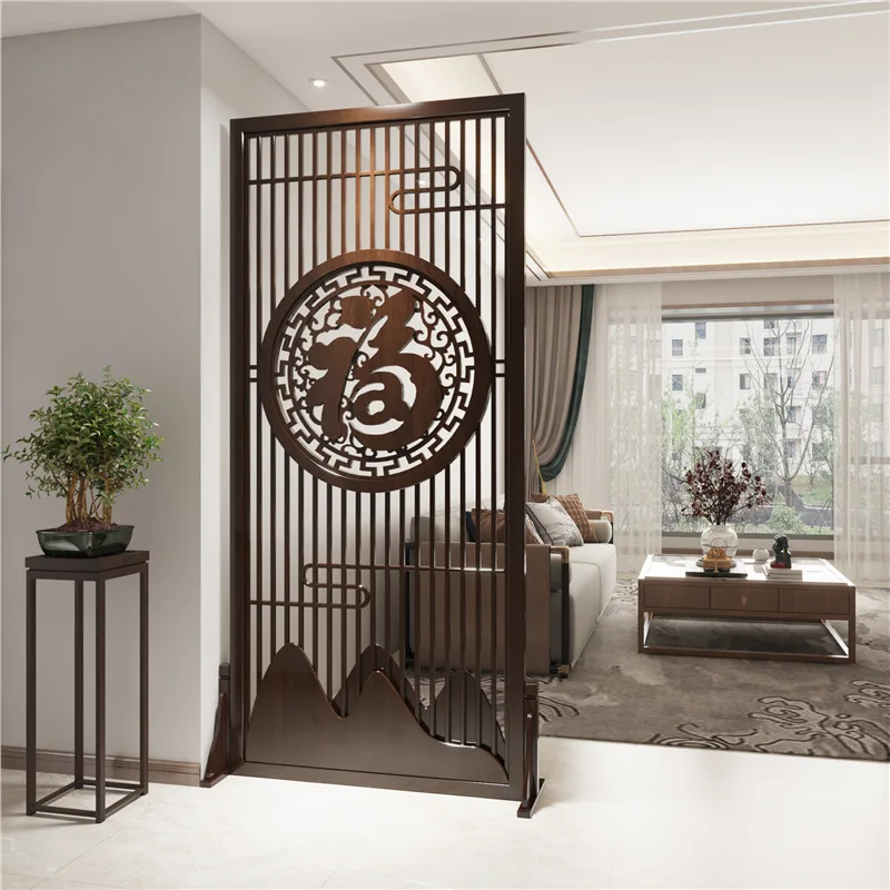 Screen partition wall, living room entrance porch, office facing the door, entering the door, blocking the mobile seat screen