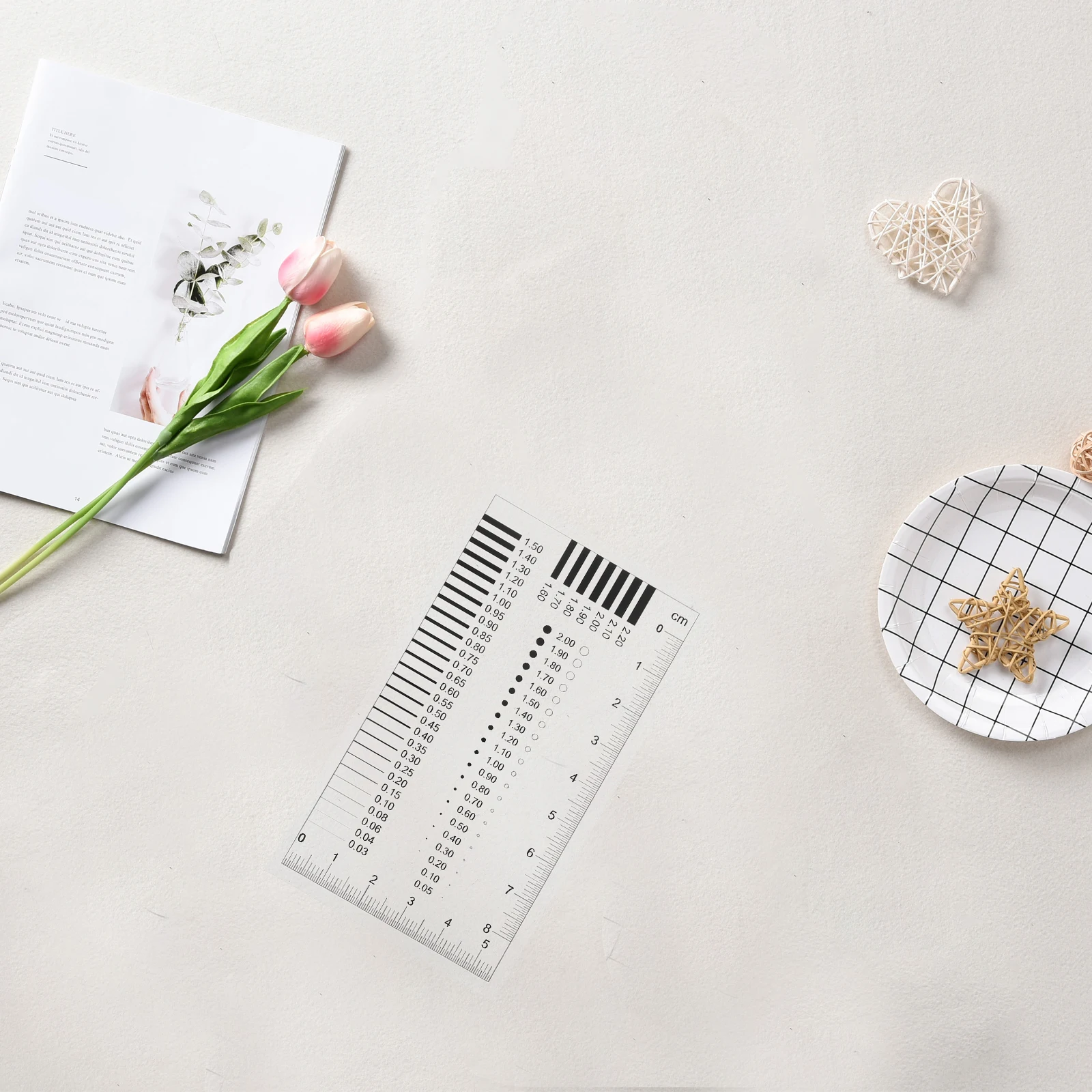

High Precision Film Ruler Gauge Crack Width Measurement Line Width Ruler Spot Measuring Tool Durability Reliable Professional