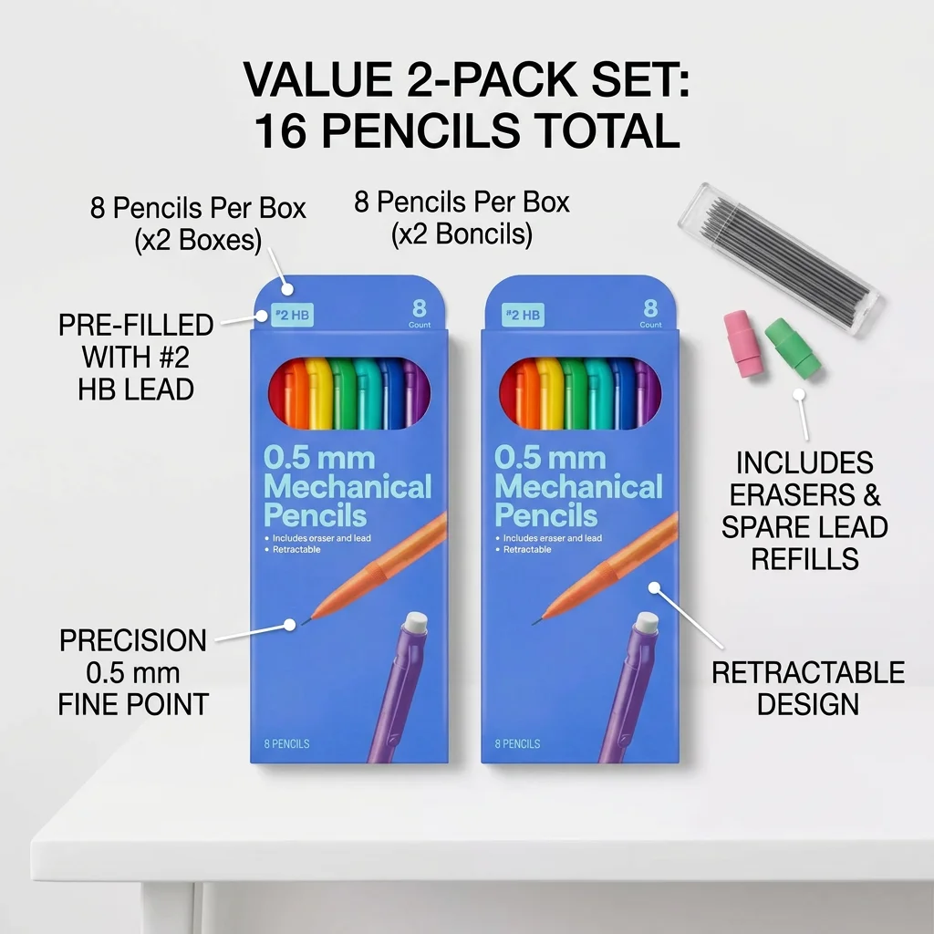 Total Stationery & Office Supply - 2026 New 2 Pack Total 16pcs