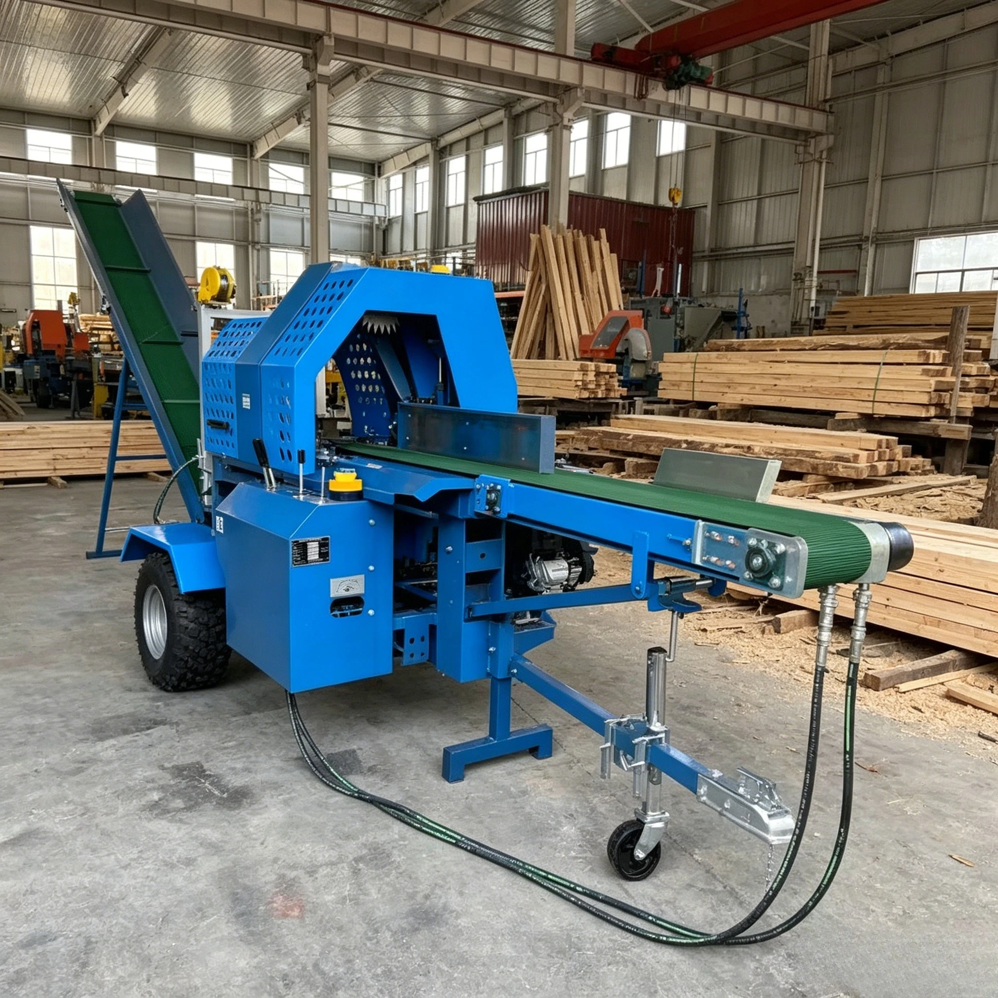 Compact Firewood Processor Machine with Hydraulic Splitter Wood Spliter Log Splitter Fire Wood Cut and Splitter Machine Custom