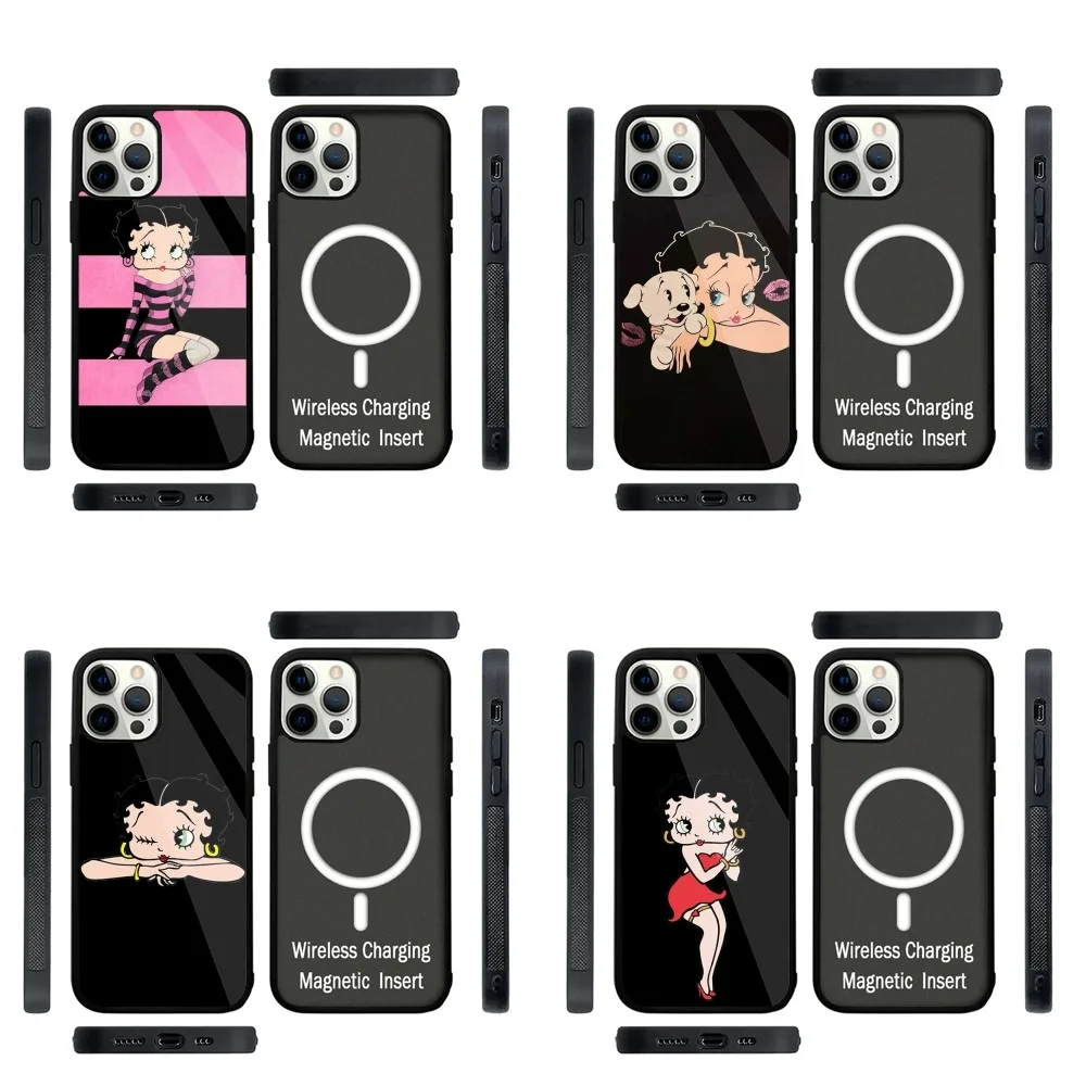 

Cartoon-B-BettyS-S Phone Case Strong Magnetic For IPhone 16,15,14,13,Pro,Max,Plus,11,12,Mini For Magsafe Wireless Charging