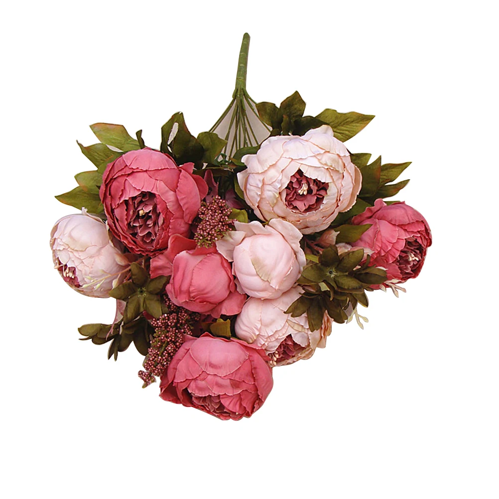 

European-style Simulated Flowers Reusable Simulation Artifitial Peony Gift Table Decoration Wedding Bouquets