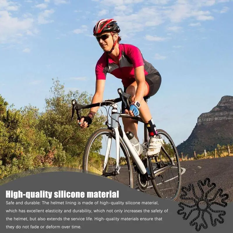 

Cycling Hard Hat Cushion Pads Elastic Silicone Lining Pad Riding Safety Hat Accessories Portable Cycling Gear For Exercise