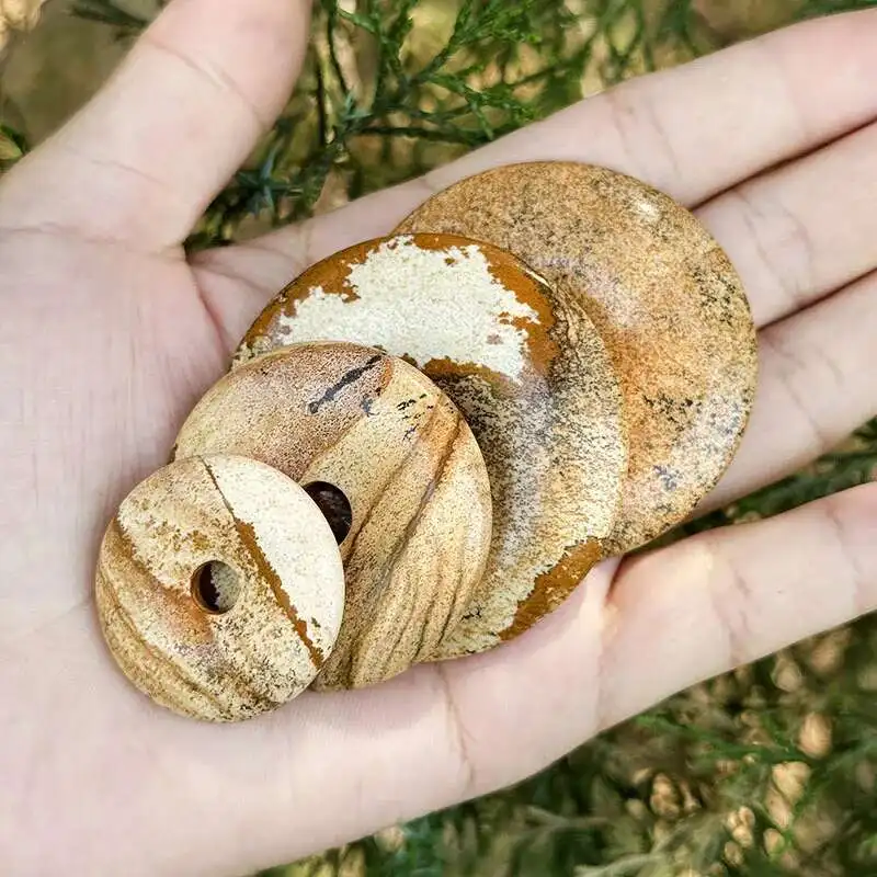 الصورة الطبيعية جاسبر دونت خواتم حجر الخرز ل عقد دي اي واي سوار قلادة صنع المجوهرات الخرز 1 قطعة 30 مللي متر 40 مللي متر 50 مللي متر