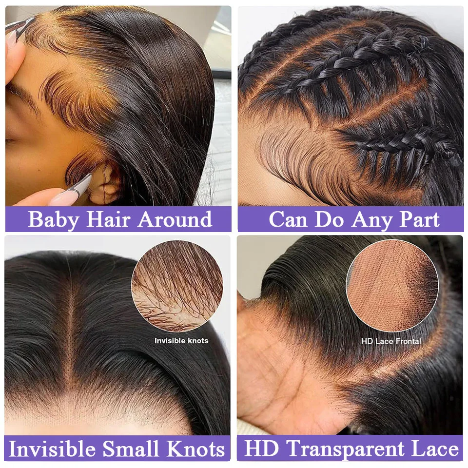 30 polegada onda do corpo hd perucas de renda cabelo humano preplucked cor natural densidade 200 13x4 13x6 onda do corpo peruca de cabelo humano natural linha fina