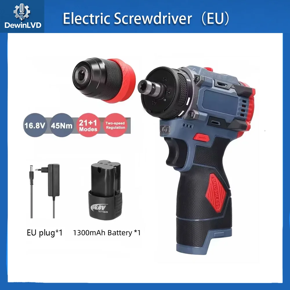 

DEWIN 2 in 1 Brushless Cordless Drill Driver Electric Screwdriver Electric wrench Multi-function Tool for Furniture Installation