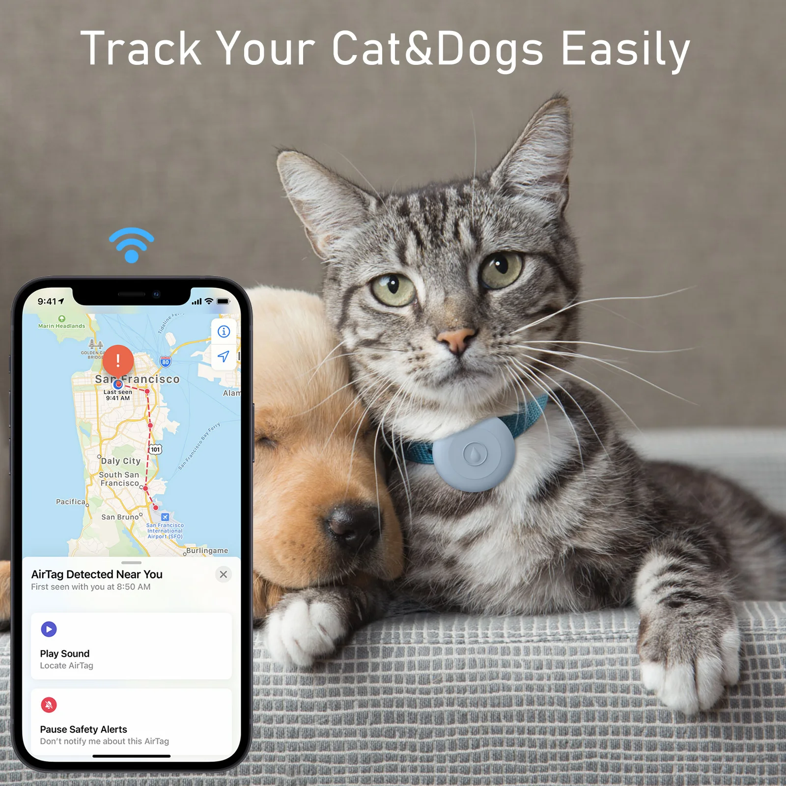 Waterdichte Siliconen Hoes Voor Apple Airtag Tracker Beschermhoes Locator Voor Apple Airtag Case Hond Cat Collar Gps Finder