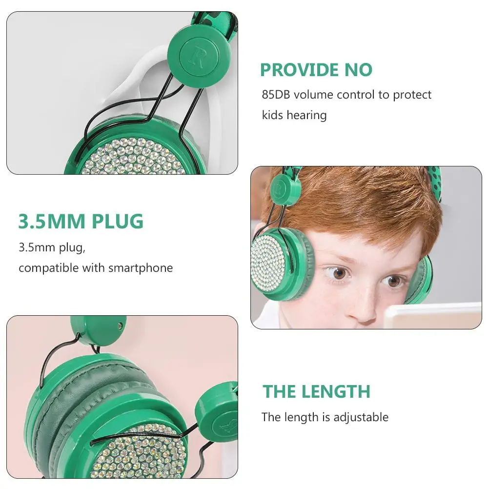 

Children Headphones Kids Earphones with Mic Soft Earmuffs Wired Travel Headset Over-Ear Comfortable Protect Hearing Gifts