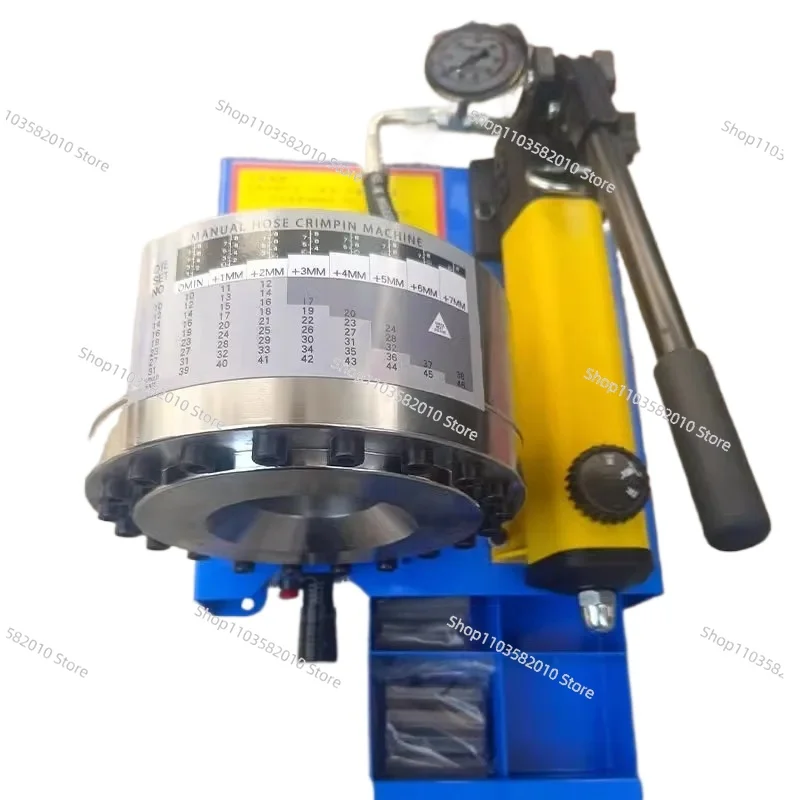 

Manual Hydraulic Hose Crimper, 7 Die High Pressure Pipe Press Tool for Automotive & Home Repair
