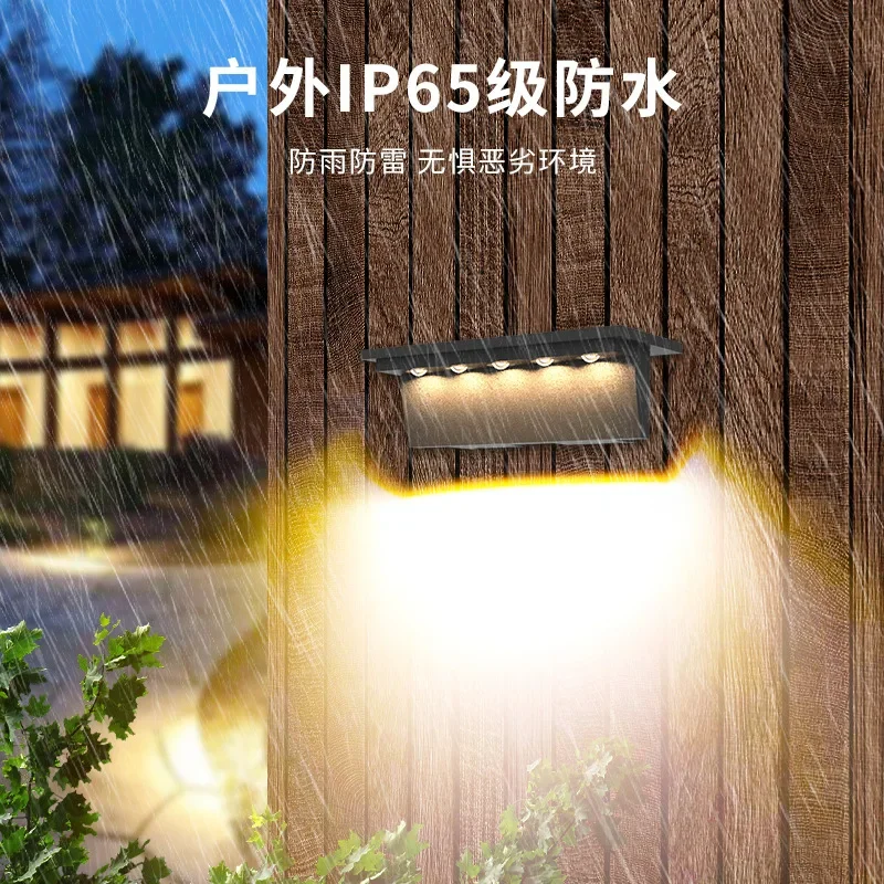 

LED Solar Fence Light Outdoor Waterproof Fence Terrace Corrugated Wall Light Garden Path Decorative Lighting Garden Decoration