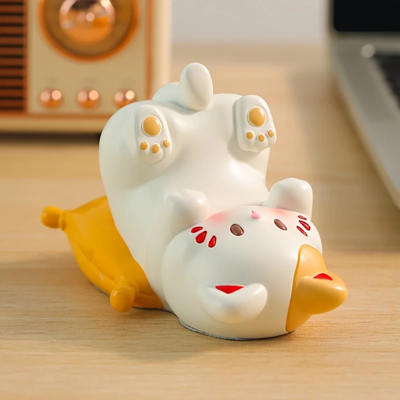 

Creative New Lucky Cat Phone Stand Resin Craft Lazy Bracket Desk Decor Gift