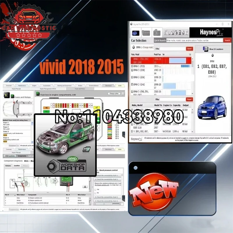 

Программное обеспечение для авторемонта Haynes/PRO Vivid 2018: данные для мастерских, многоязычная версия, совместимость с Windows 10 от Atris-Technik Europe