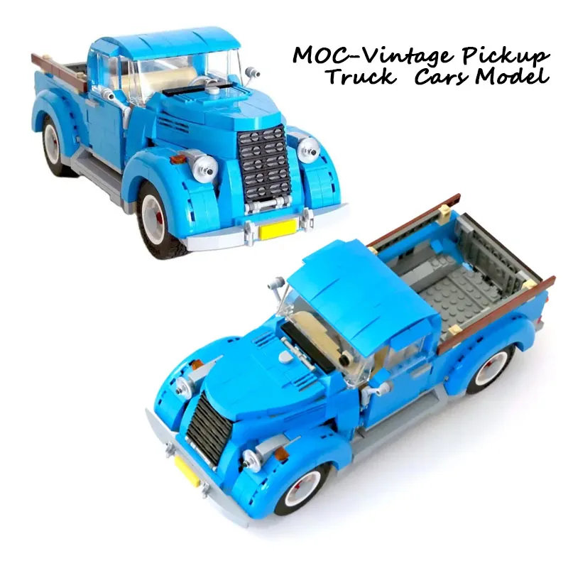 

940Pcs MOC- Vintage Pickup Truck Vehicle for 10252 Beetle Building Blocks Cars Model DIY Bricks Toys Kids Gifts