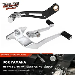 Motorycle Rear Foot Brake Lever Pedal & Gear Shift Lever For Yamaha MT-07 FZ-07 Tracer 7/700/GT XSR700 MT07 FZ07 Tracer 700 XSR